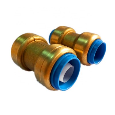 Brass and Plastic Shark Bite Equal Straight Connector for Pipe Fitting