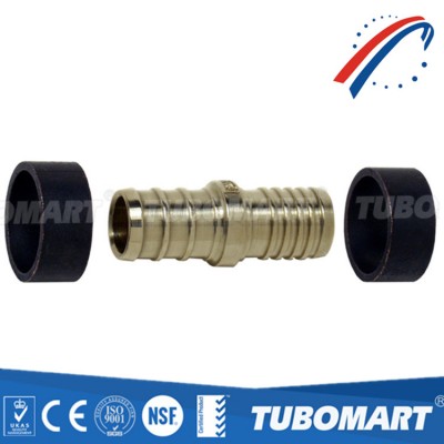 Fast delivery lead free brass pex coupling fitting fo rflexible pipe pex pipe copper pipe