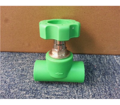 ppr normal stop valve with plastic ppr handle of green ppr pipe fittings