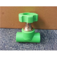 ppr normal stop valve with plastic ppr handle of green ppr pipe fittings