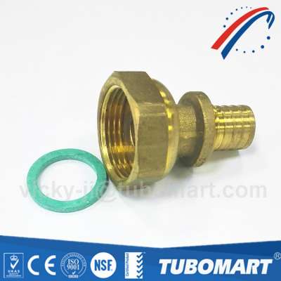 OEM acceptable female straight brass sliding fitting for Russia Australia pex pipe